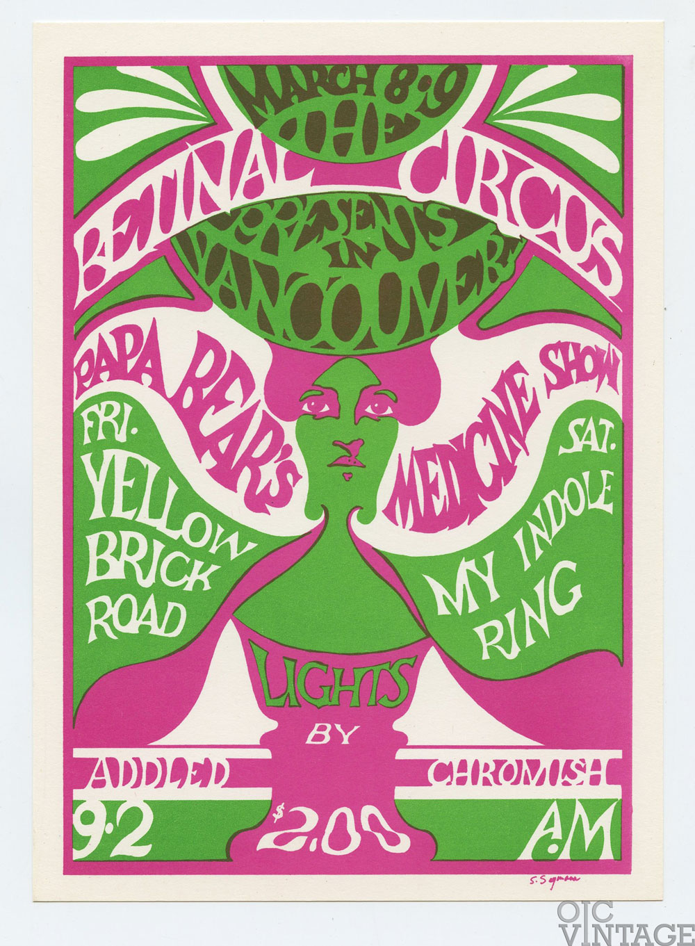 Retinal Circus Postcard 1966 1968 | Vintage Collectibles Concert Poster ...