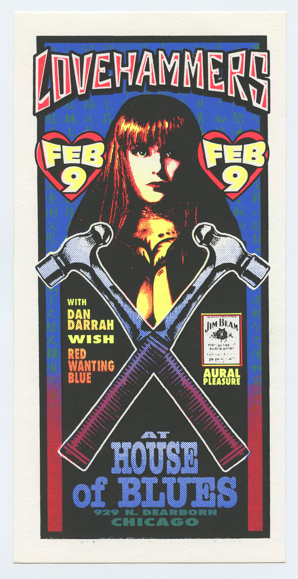 Lovehammers Handbill House of Blues 2002 Feb 9 