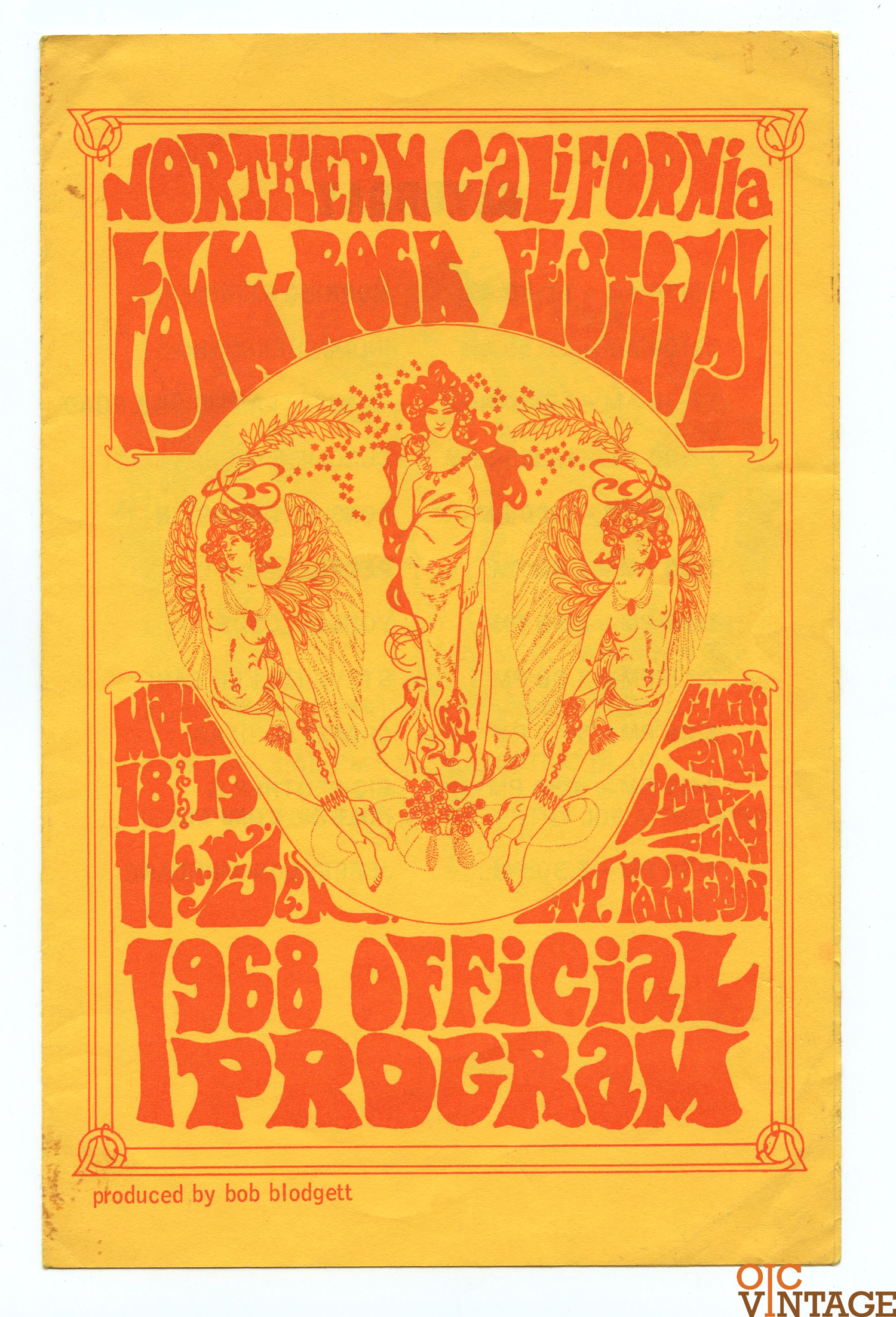 Northern California Folk Rock Festival Program 1968 May 18 Santa Clara