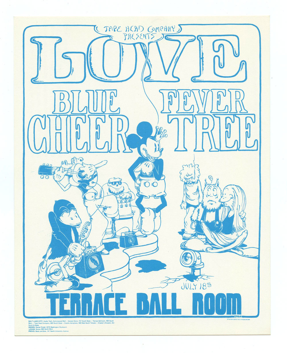 Blue Cheer Handbill Love Fever Tree 1970 Terrace Ballroom Robb Brown