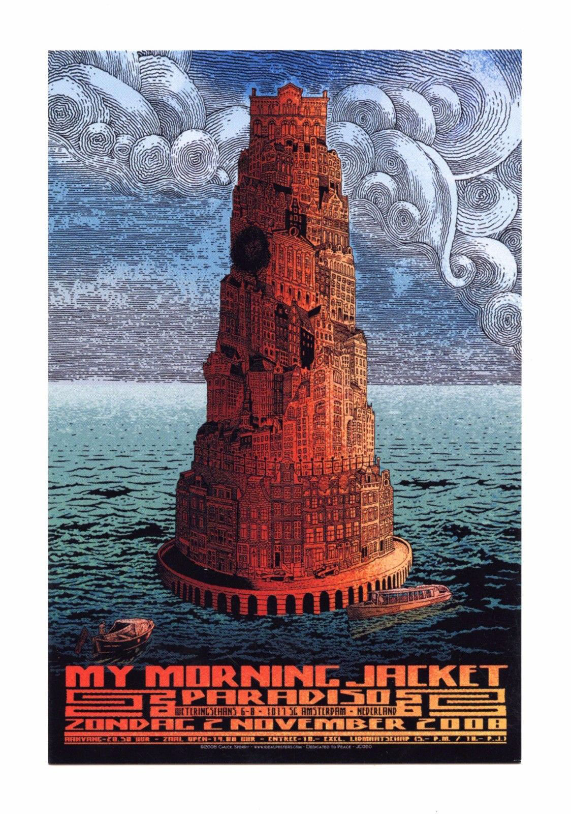 My Morning Jacket Flyer 2008 Nov 2 Paradiso Amsterdam