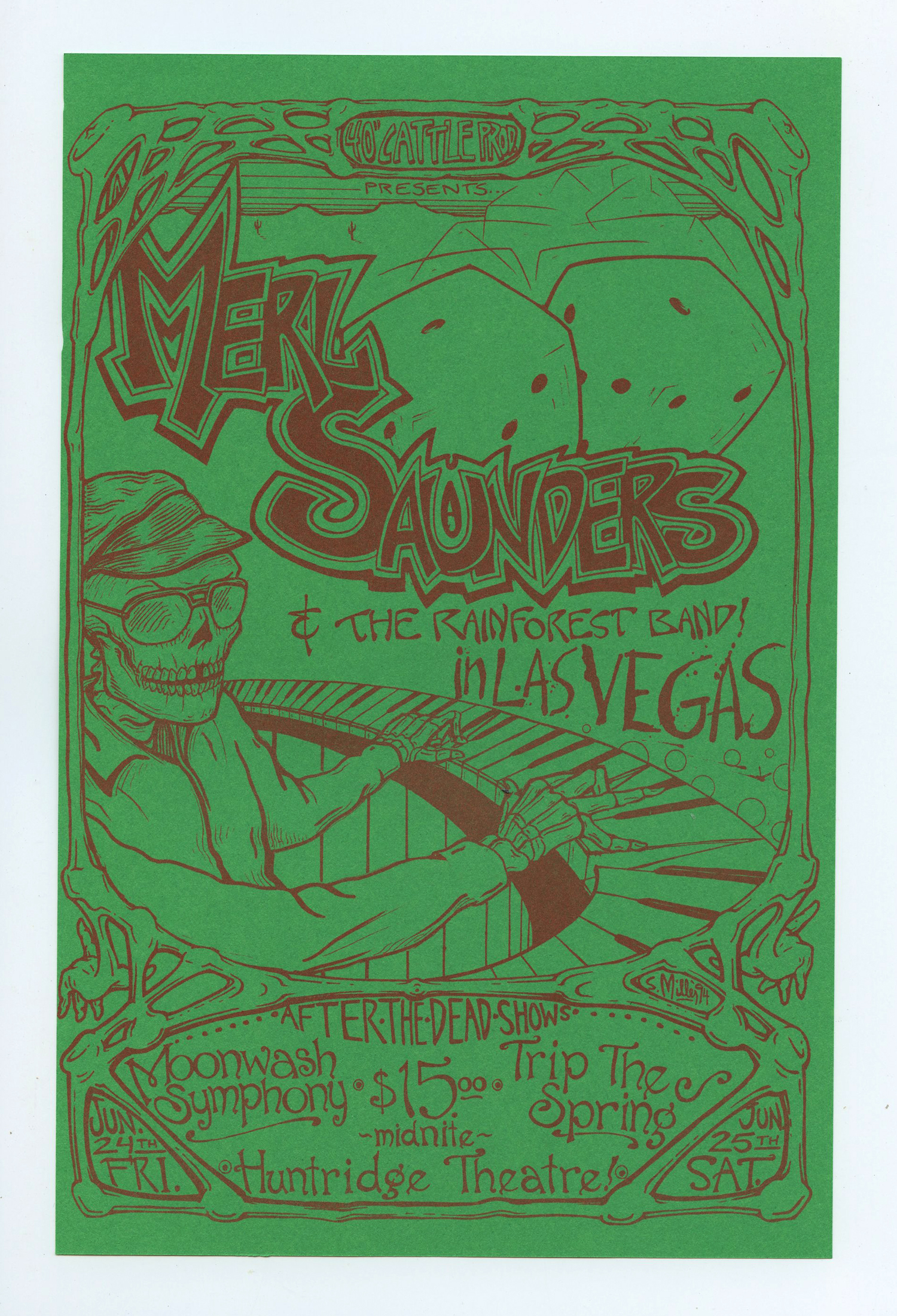 Merl Saunders Flyer 1994 Jun 24 Huntridge Theatre Las Vegas