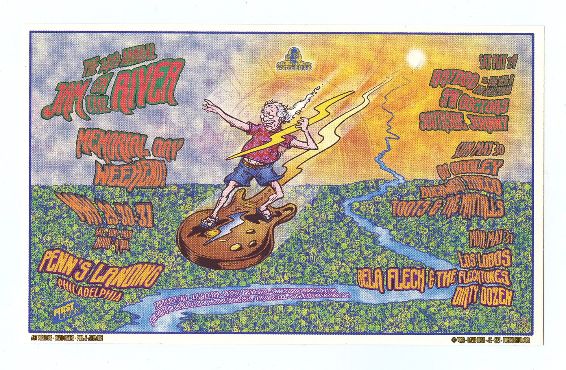 RatDog Bo Didley Handbill 1999 May 29 Jam on The River Penn's Landing