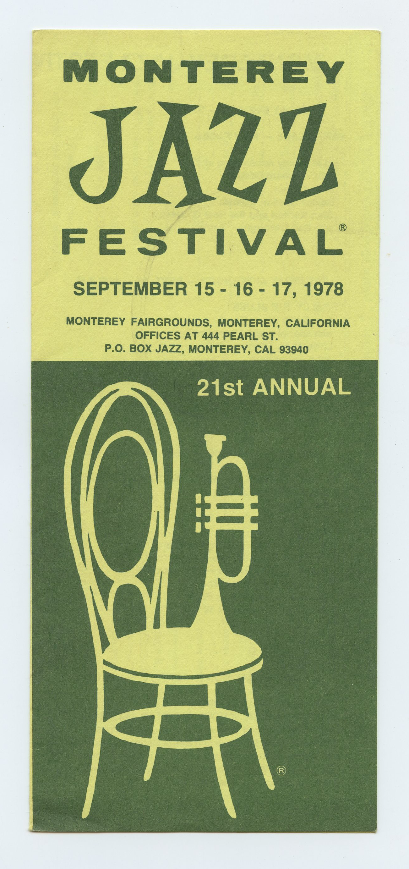 Monterey Jazz Festival Handbill 1978 Sep 15