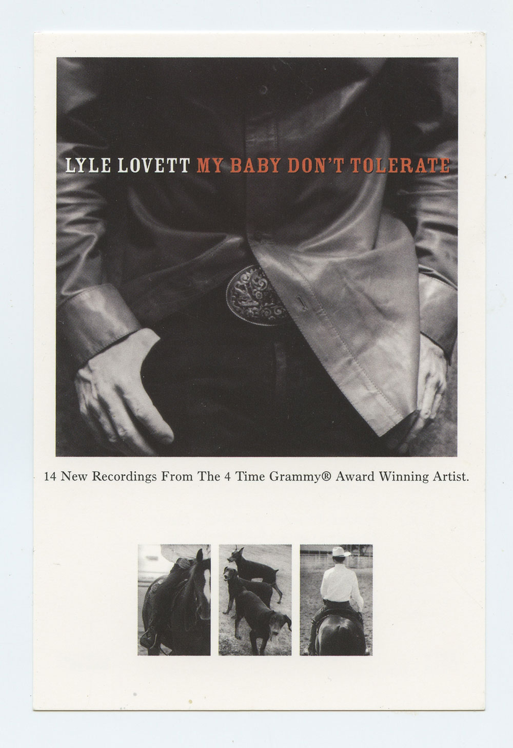 Lyle Lovett Handbill My Baby Don't Tolerate 2003 Tour Promo