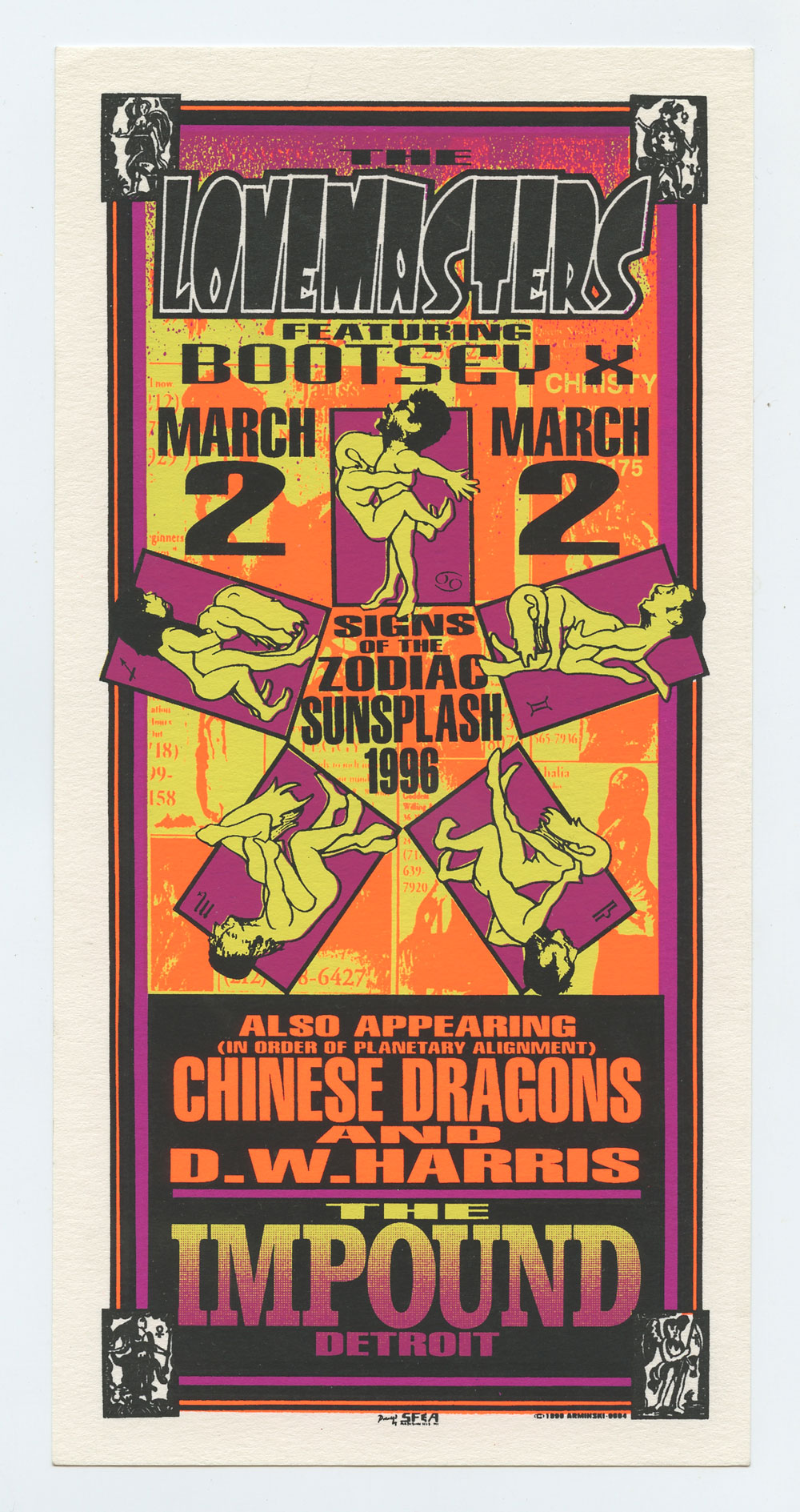 Lovemasters Handbill 1996 Mar 2 Chinese Dragon Detroit