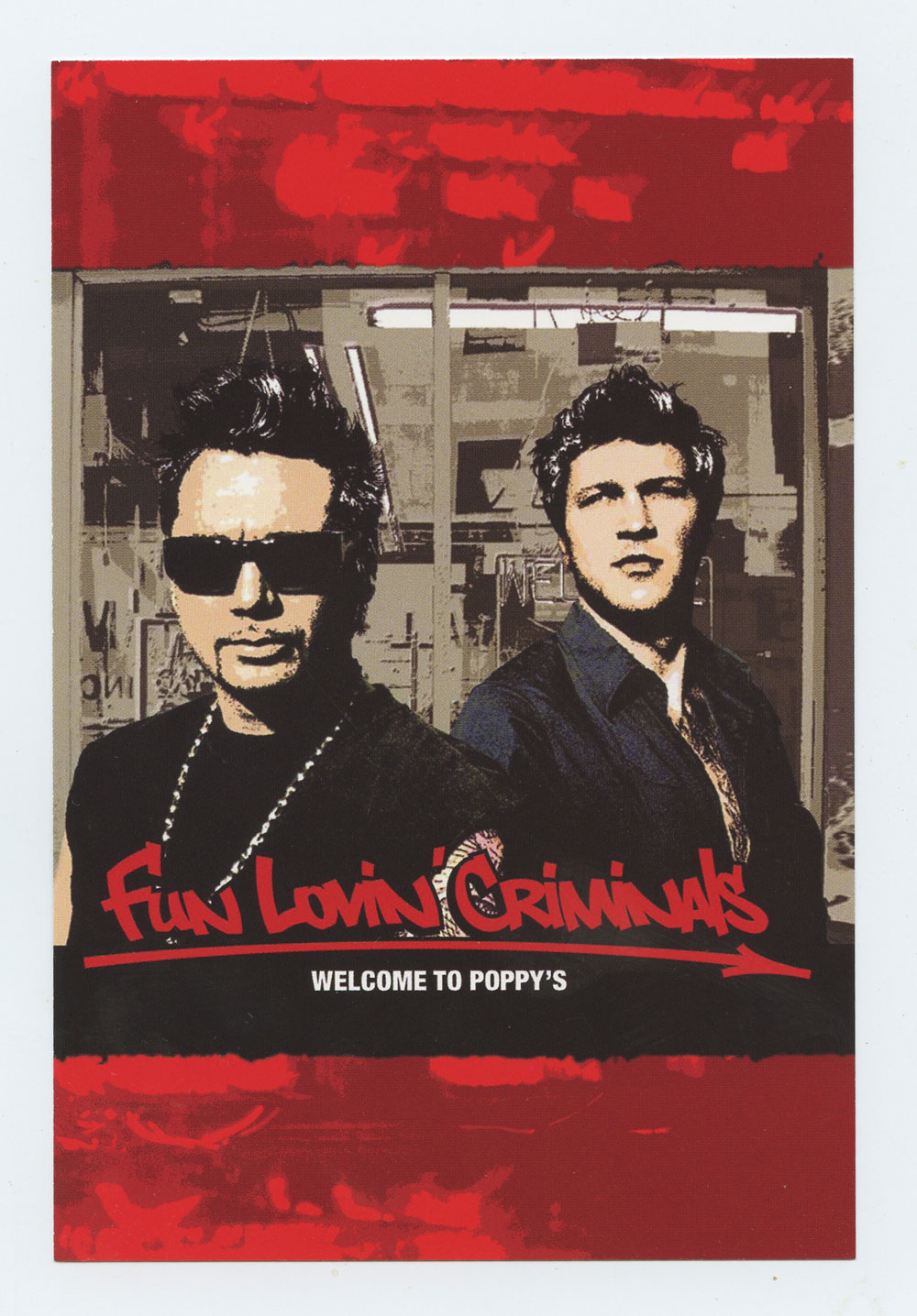 Fun Lovin Criminals Handbill 2003 Welcome to Poppy's Album Promotion