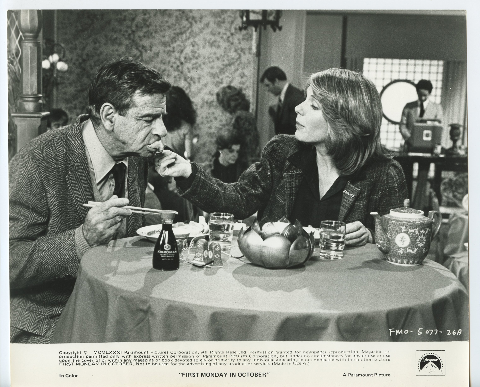 Walter Matthau Jill Clayburgh Photo 1981 First Monday In October Original Vintage