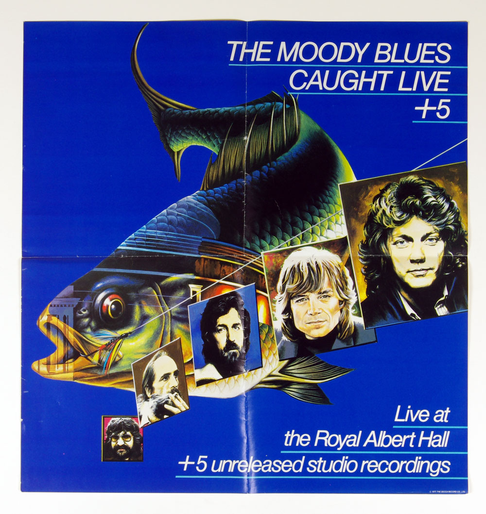 The Moody Blues Poster Caught Live +5 1977 Album Promotion