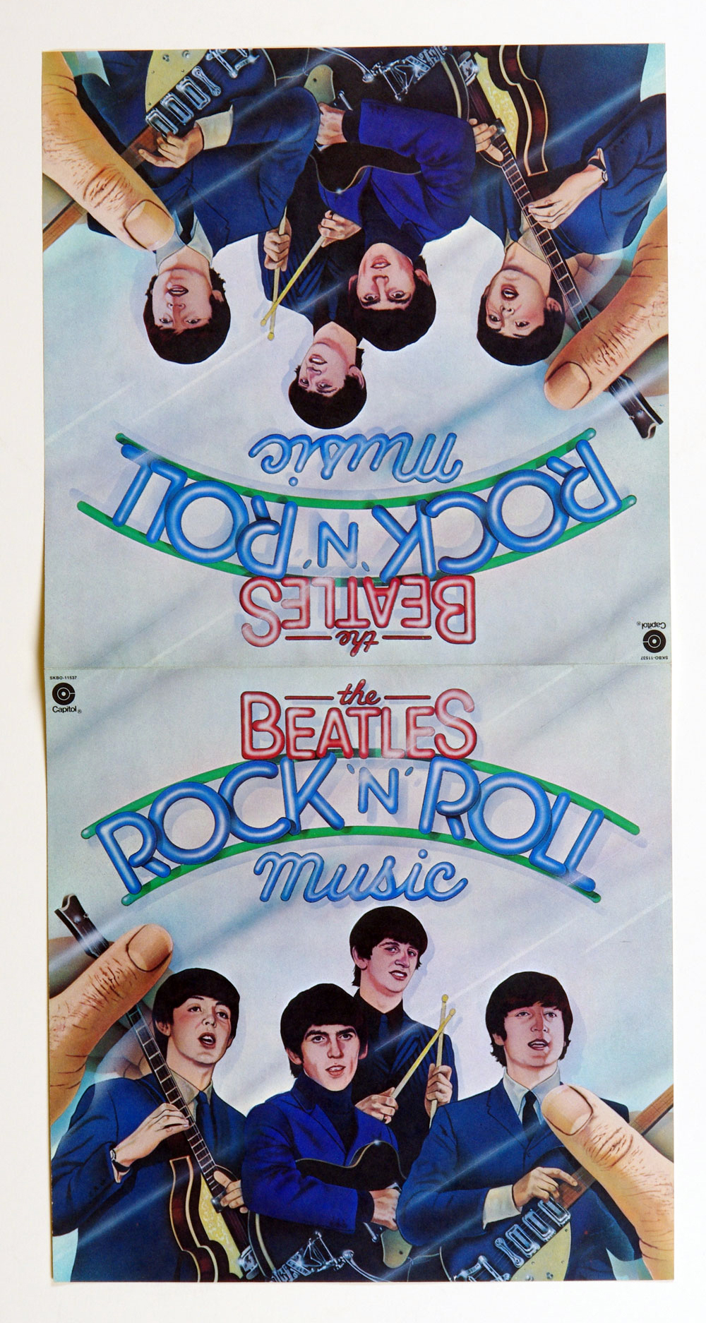 The Beatles Poster Clothesline 1976 Rock 'n' Roll Music Album Promotion 12 x 12