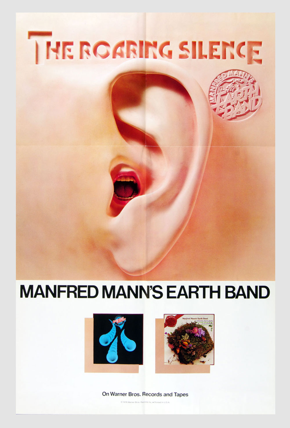 Manfred Mann's Earth Band Poster The Roaring Silence Album Promotion 1976