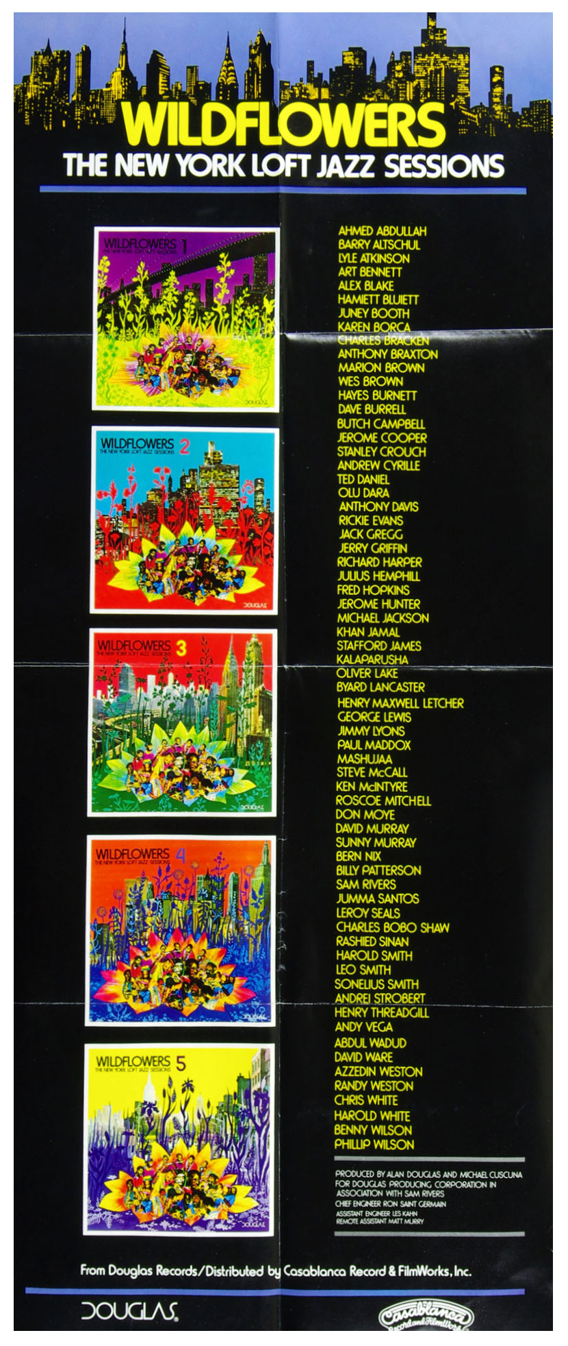 Wildflowers 5 The New York Loft Jazz Sessions Album Promotion Poster 1977 Casablanca Records