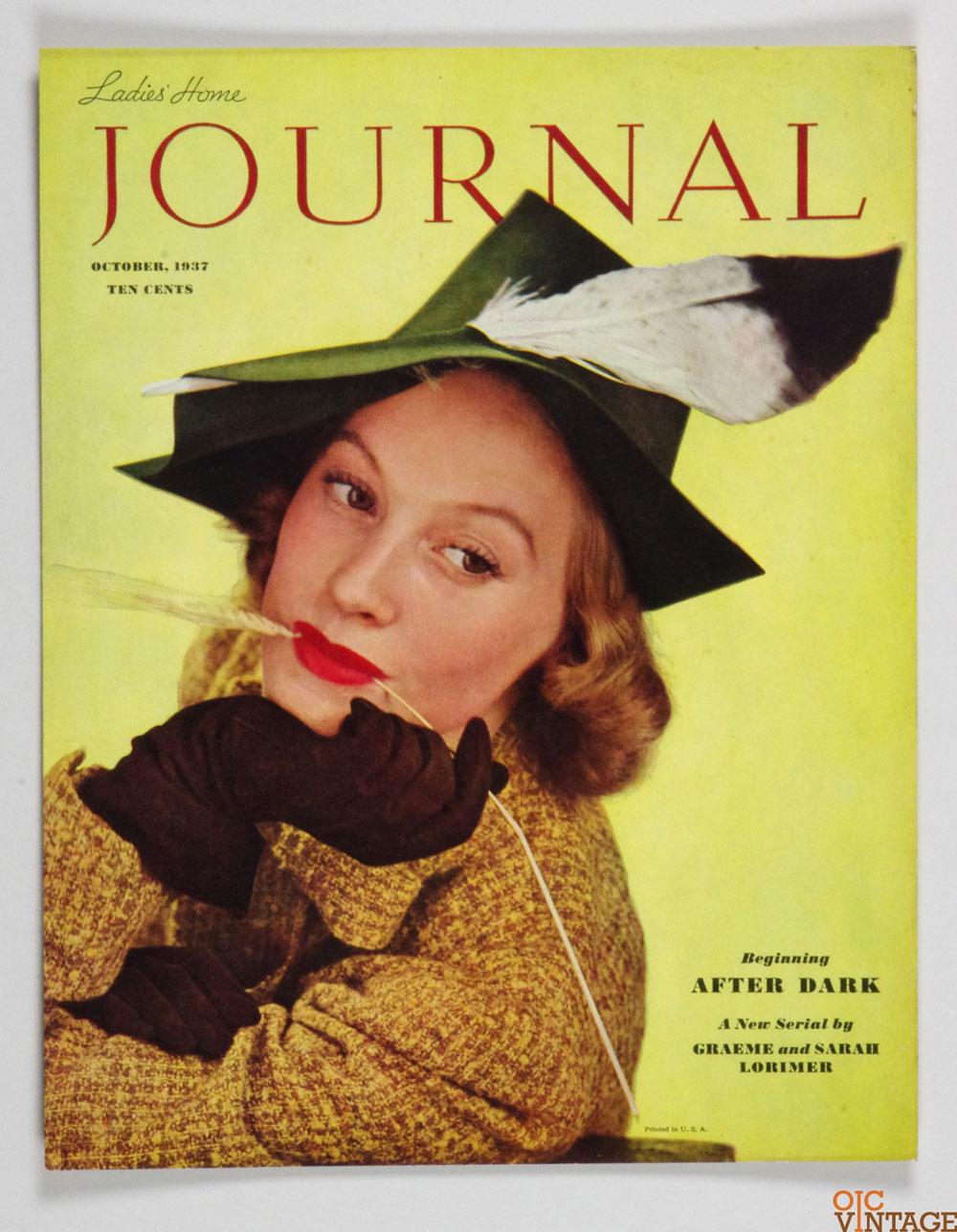 Journal Magazine Poster Cardboard Display 1937 October