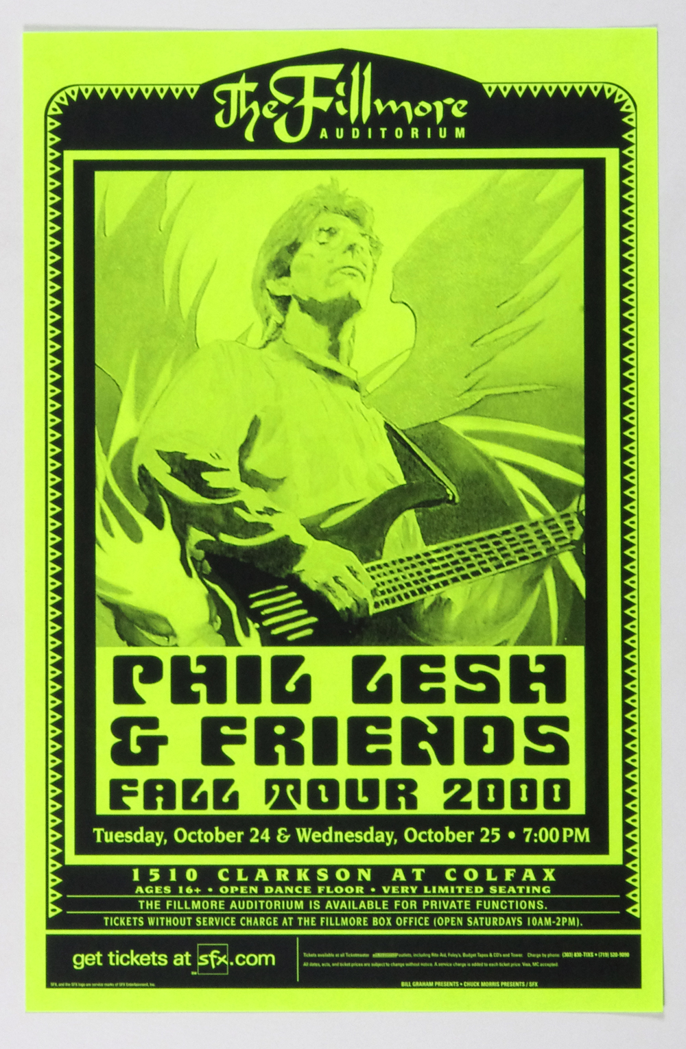 Phil Lesh Poster 2000 Oct 24 Fillmore Auditorium Denver