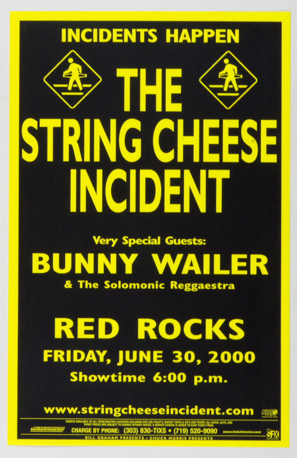 The String Cheese Incident Poster 2000 Jun 30 Red Rock Amphitheatre