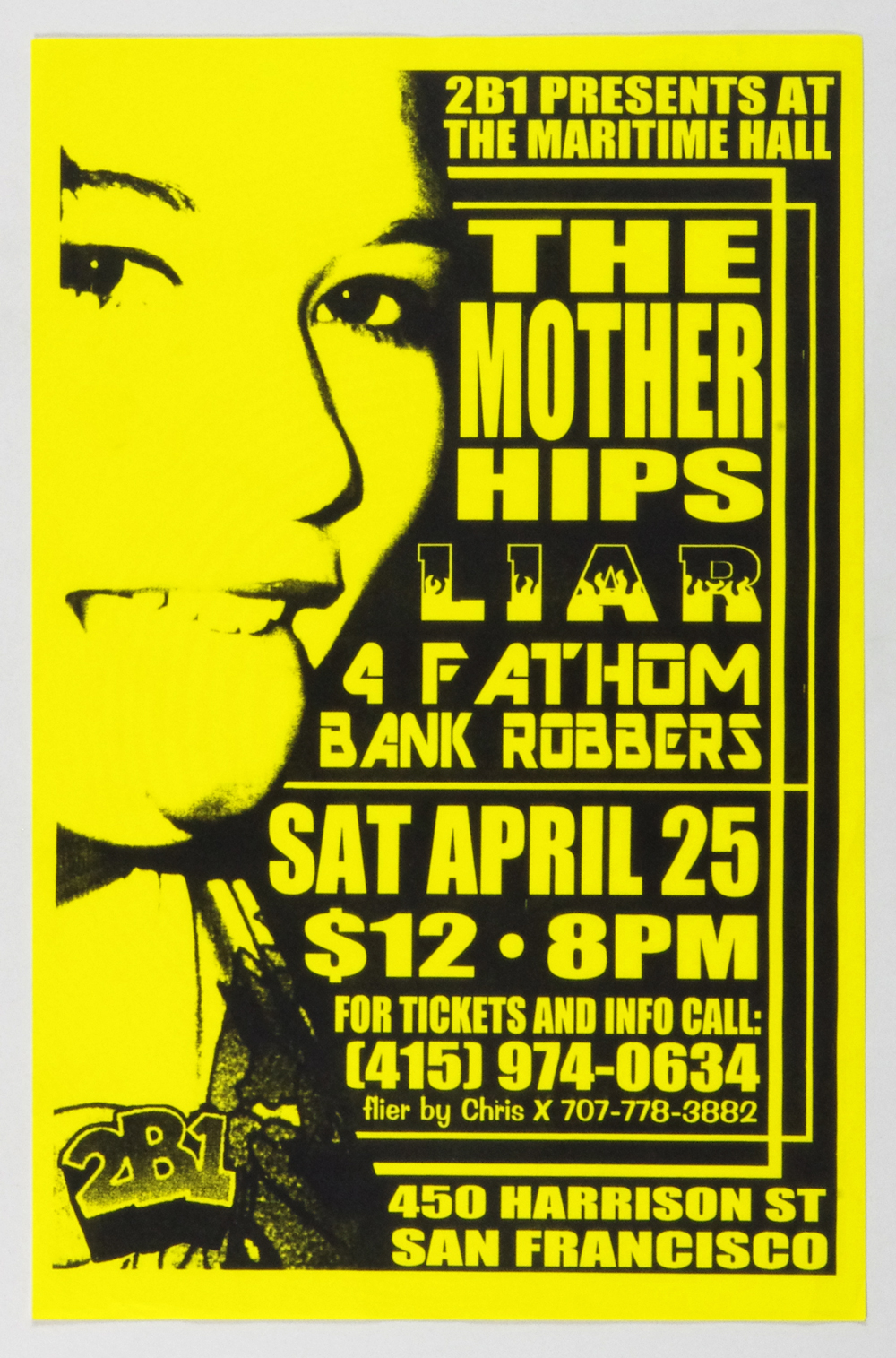 The Mother Hips Poster 1998 Apr 25 Maritime Hall San Francisco