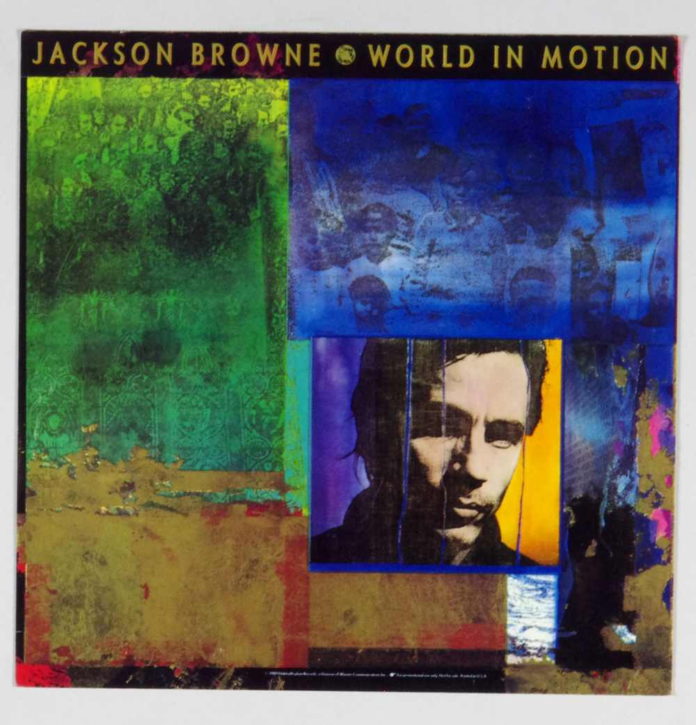 Jackson Browne Poster Flat 1989 World In Motion Album Promotion 12 x 12