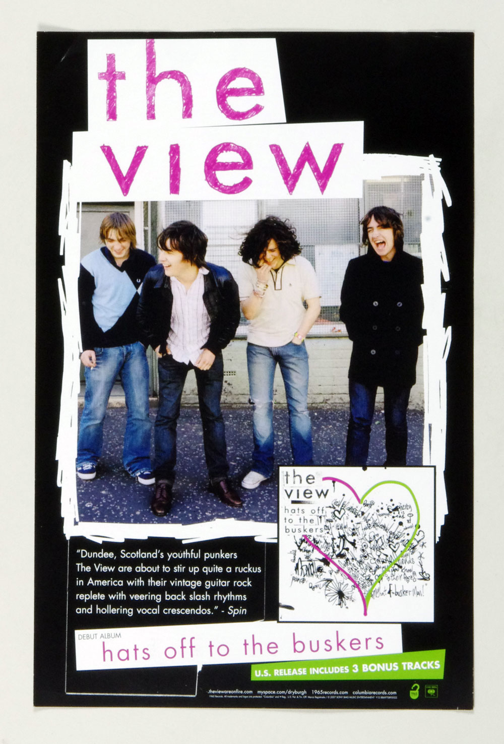 The View Poster 2007 Hats Off The Buskers Album Promotion