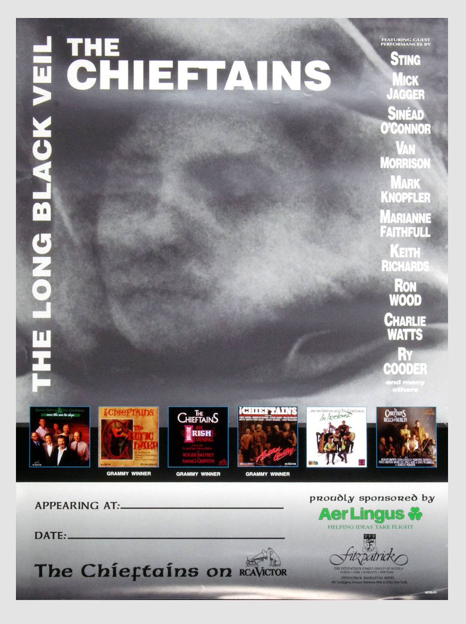 The Chieftains Poster The Long Black Veil 1995 New Album Promotion