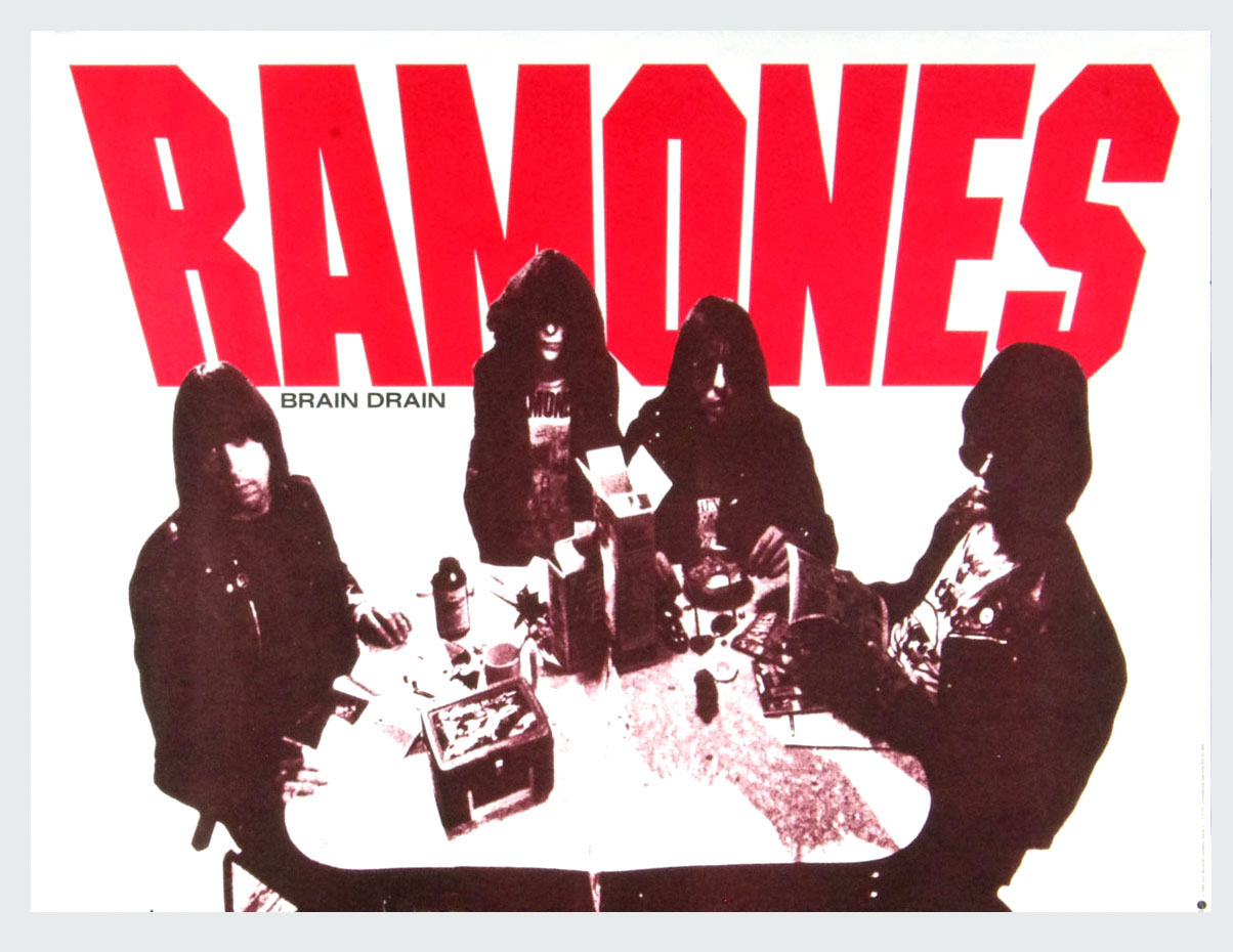 Ramones Poster Brain Drain 1989 New Album Promotion