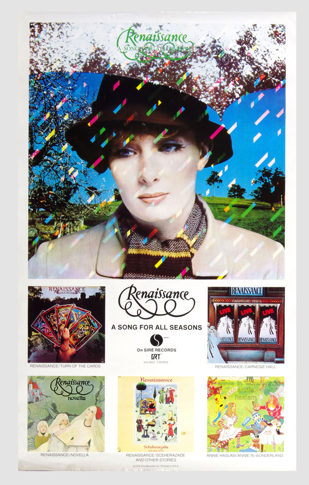 Renaissance Poster 1978 A Song for All Seasons Album Promotion