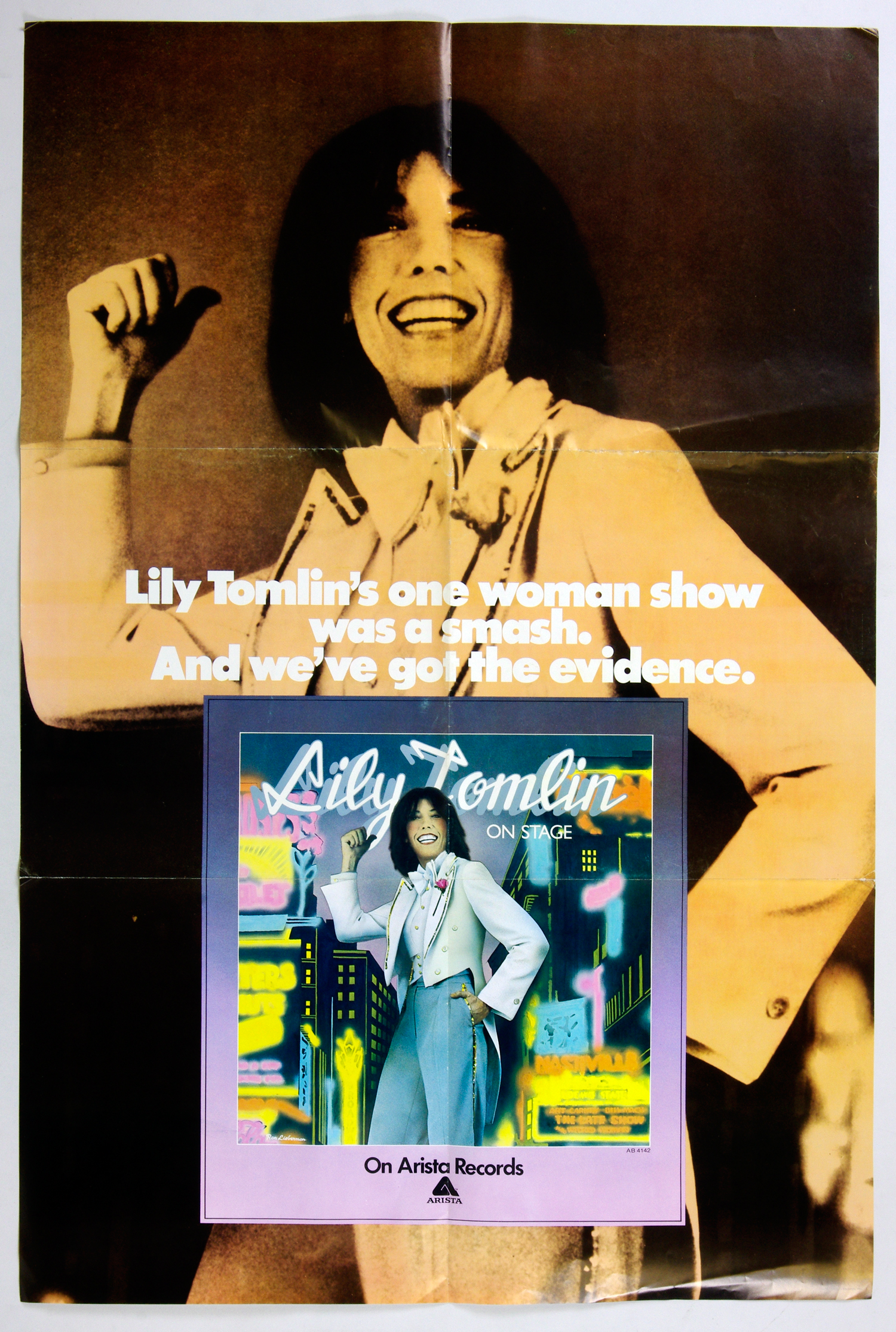 Lily Tomlin Poster 1977 On Stage Album Promotion Arista Records