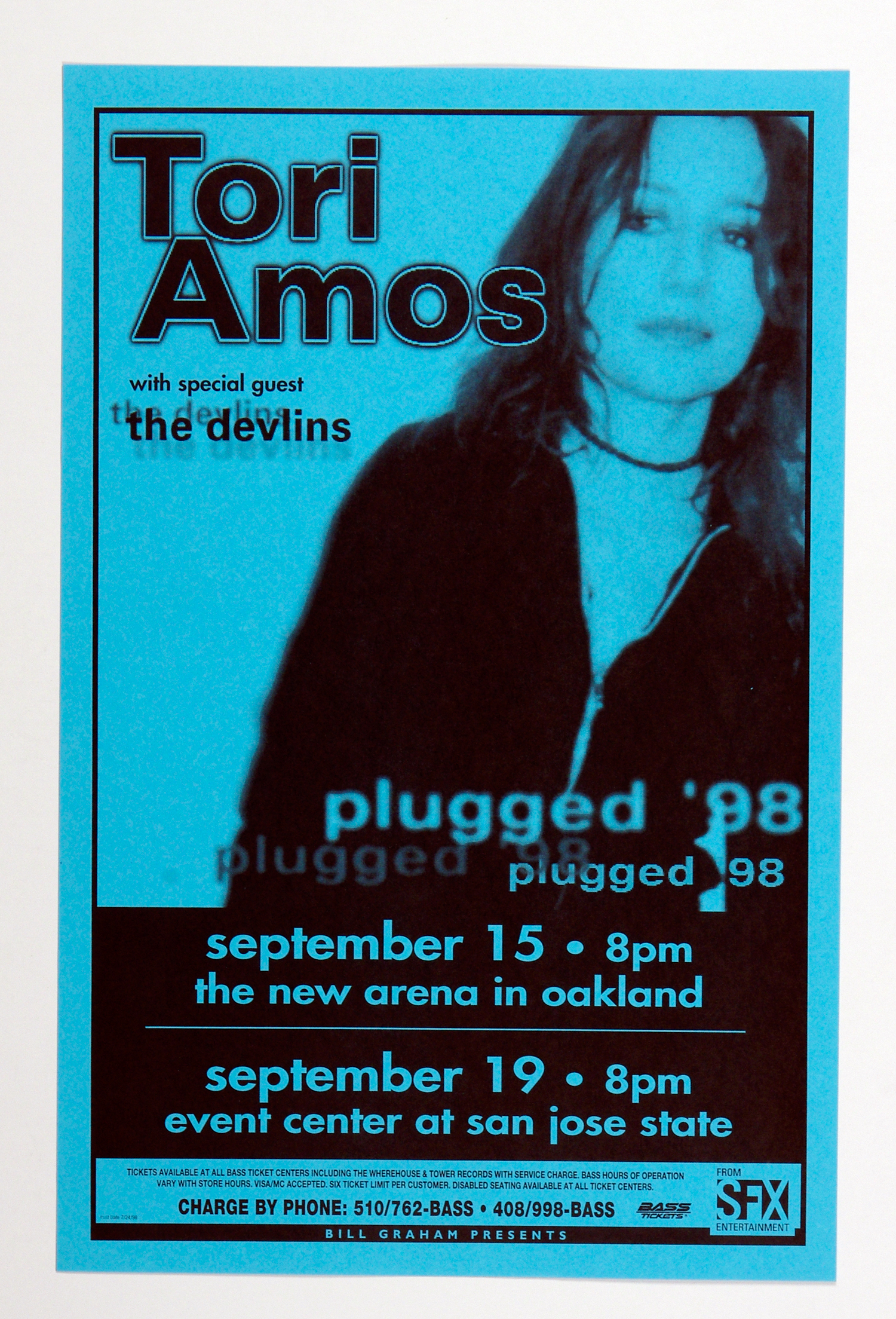 Tori Amos Poster 1998 Sep 15 Event Center San Jose