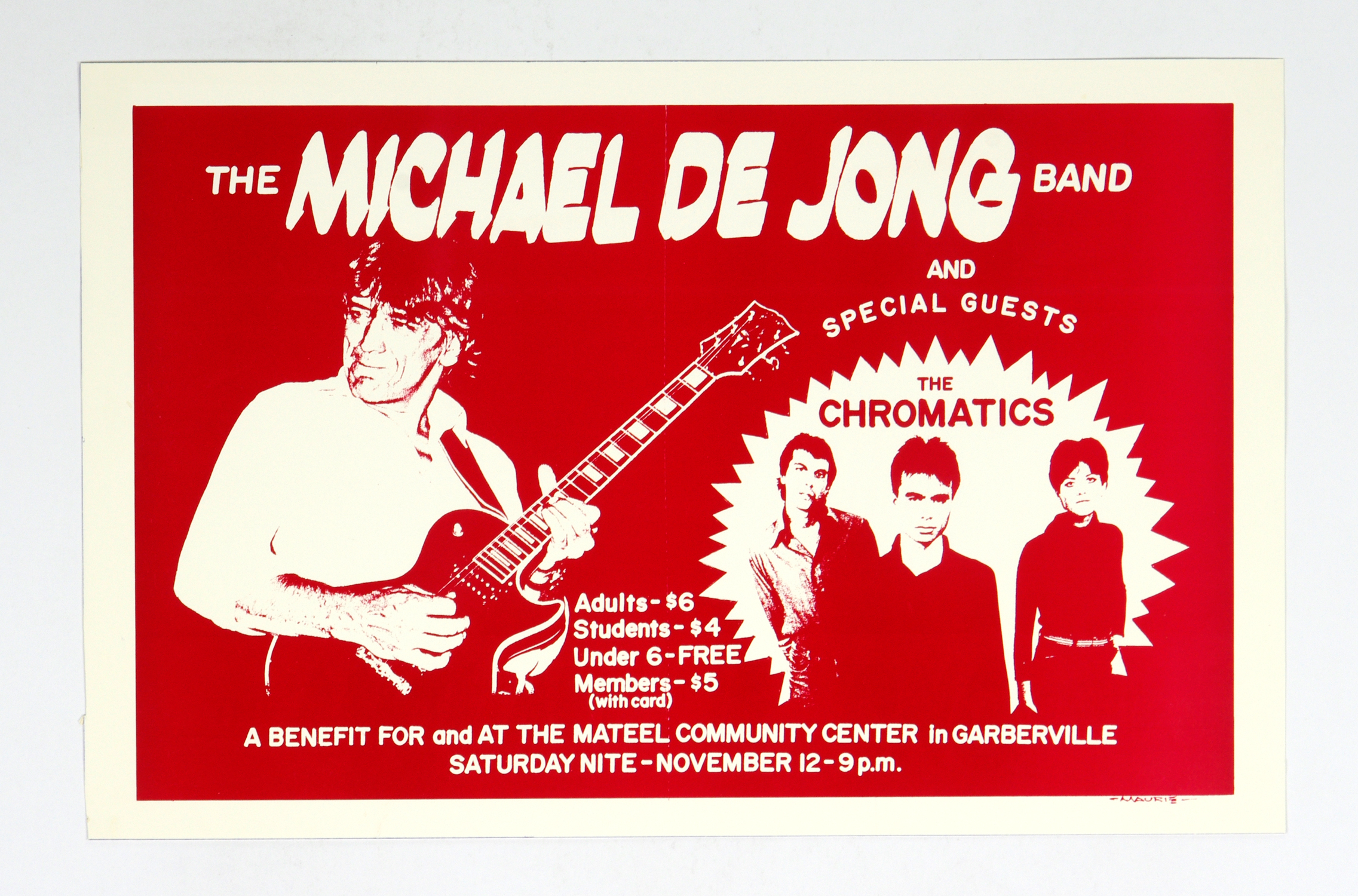 Michael De Jong Band Poster 1983 Nov 12 Humboldt State University