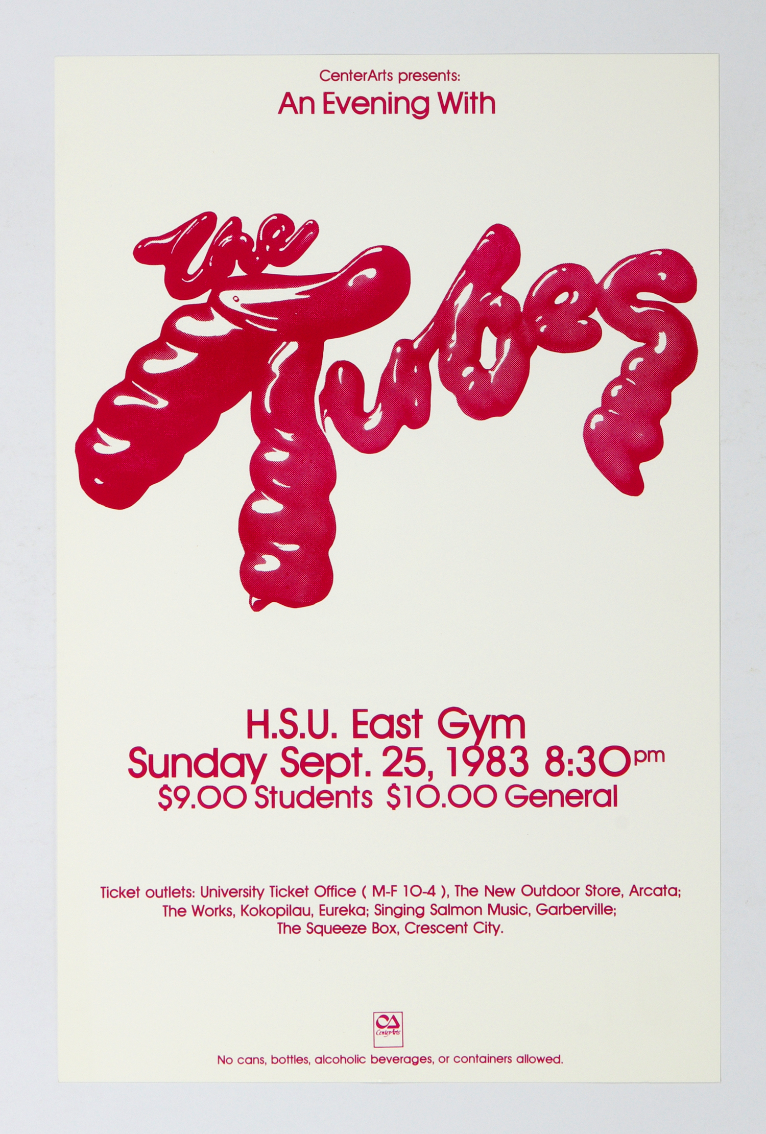 The Tubes Poster 1983 Sep 25 Humboldt State East Gym