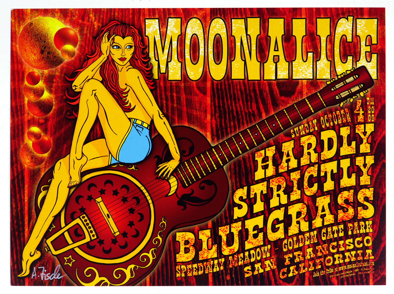 Moonalice Poster  2009 Oct 4 San Francisco Alexander Fischer signed