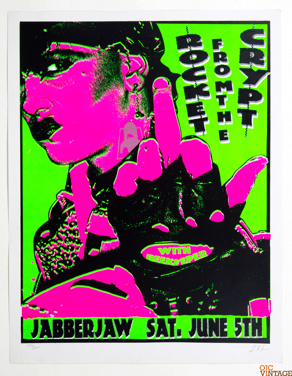 Rocket from the Crypt Poster 1993 Jun 5 JabberJaw Lindsay Kuhn Signed Numbered