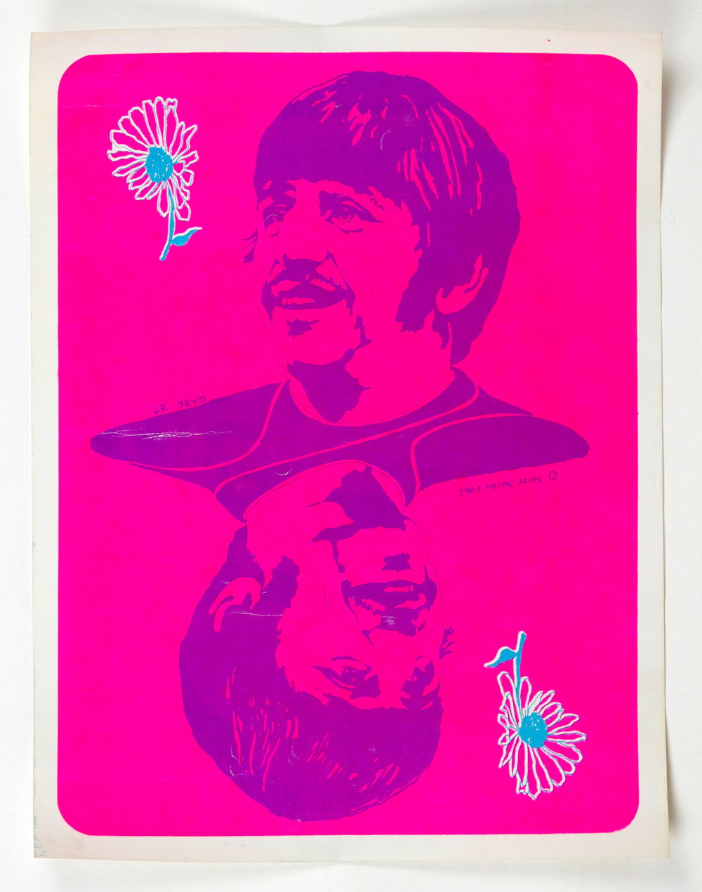 Ringo Starr Black Light Poster 1967 