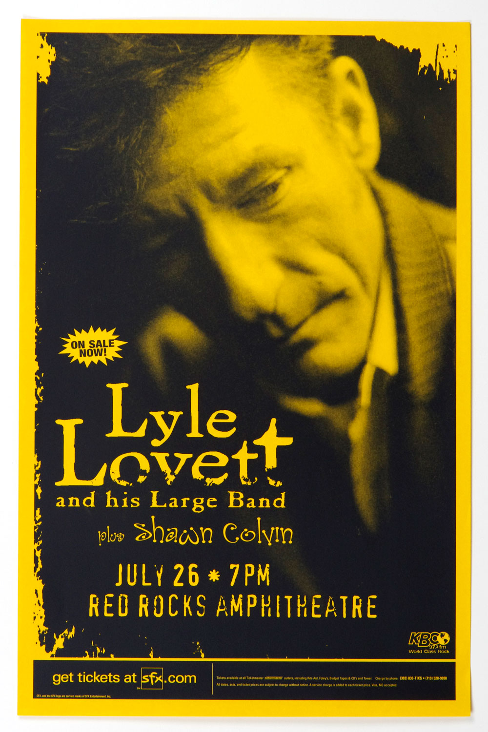 Lyle Lovett Poster 1996 Jul 26 Red Rock Amphitheatre 