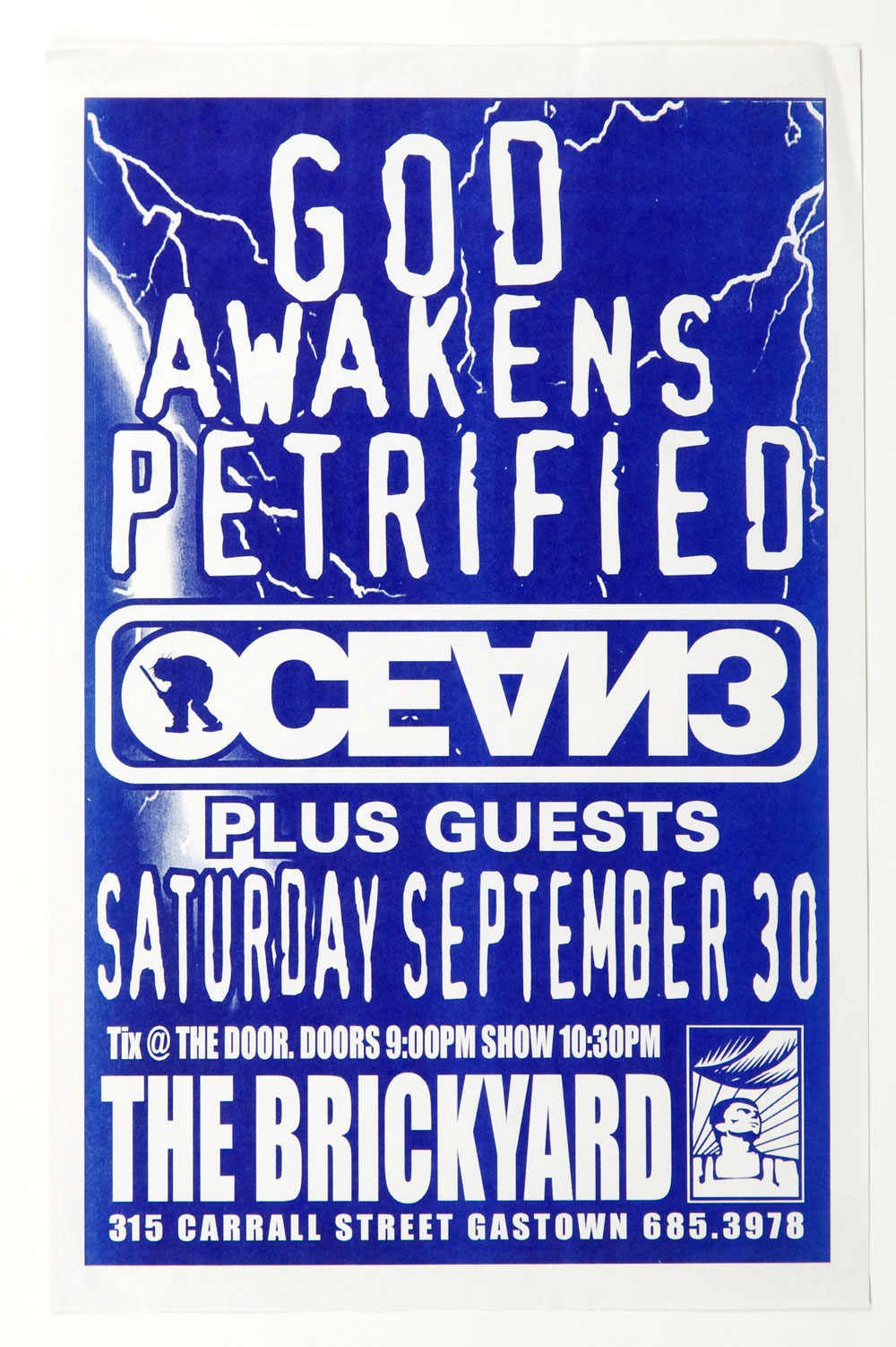 God Awakens Petrified Poster 2000 Sep 30 The Brickyard Vancouver 