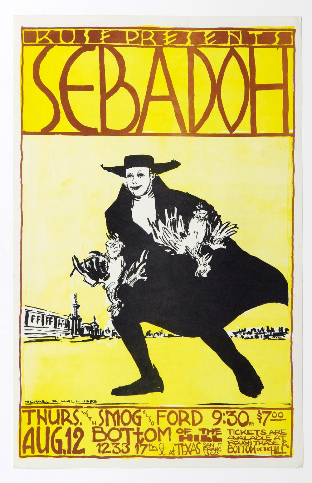 Sebadoh Poster 1993 Aug 12 Bottom of the Hill San Francisco