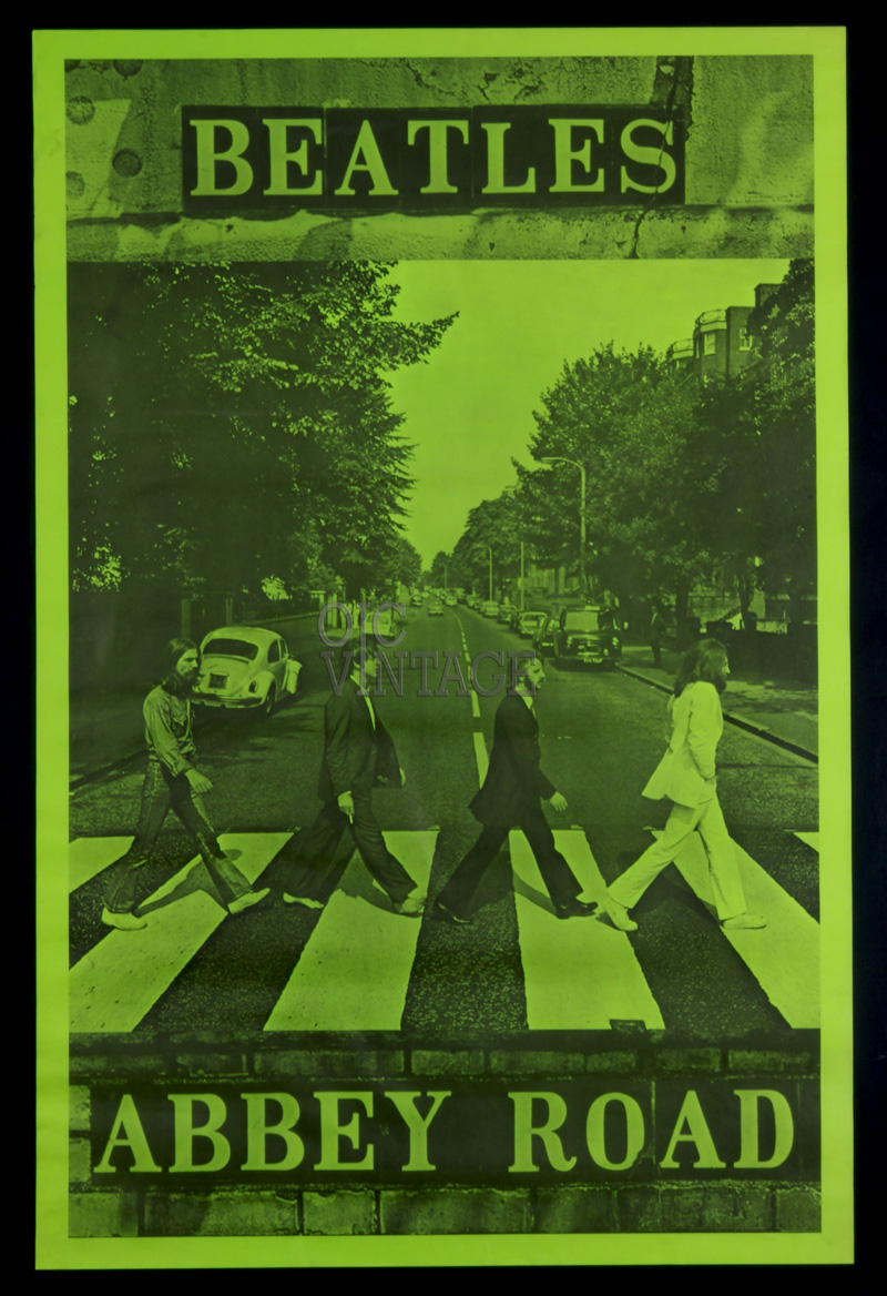 The Beatles Poster 1969 ABBY ROAD album Promo  23 x 35