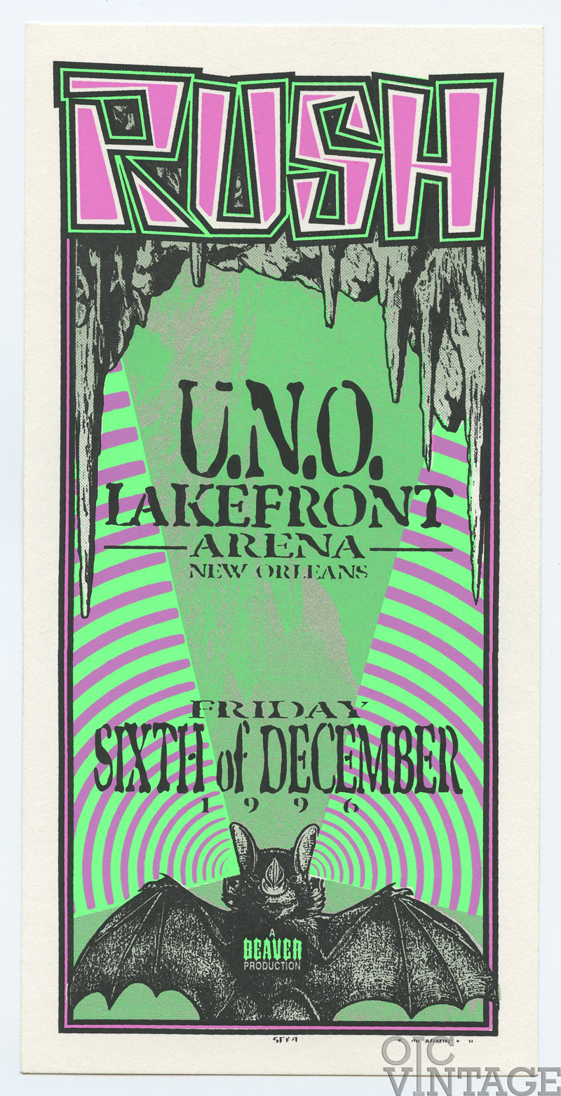 Rush Handbill 1996 Dec 6 UNO Lakefront Arena Mark Arminski