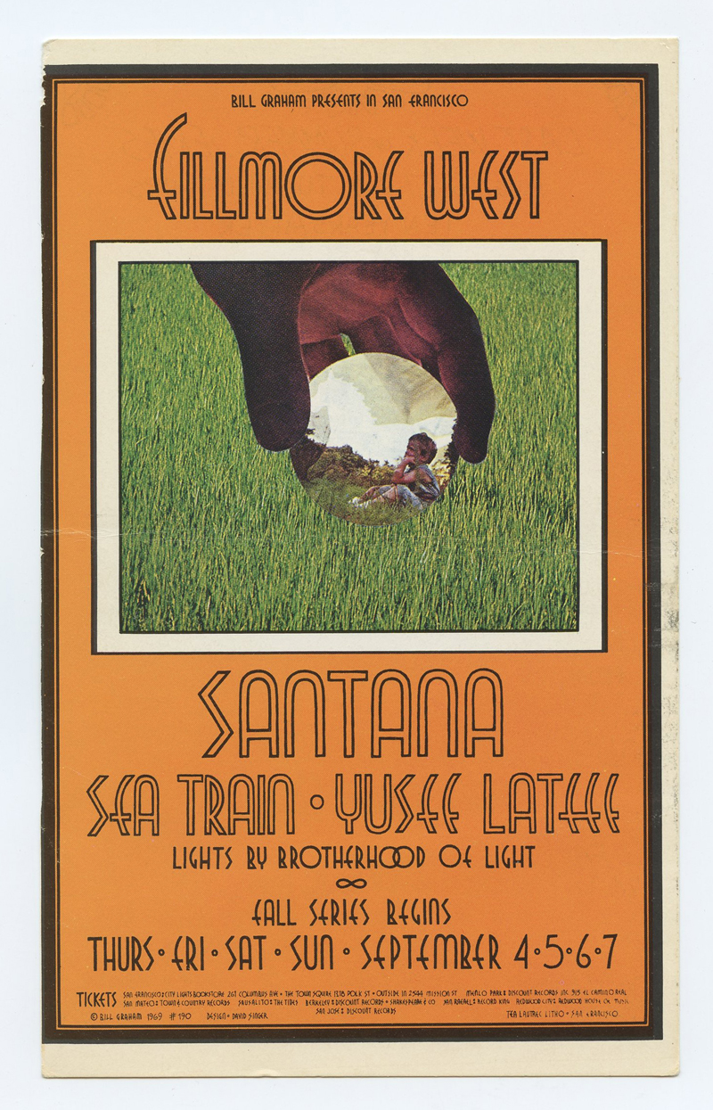 BG 190 Postcard Santana 1969 Sep 4 Very Fine