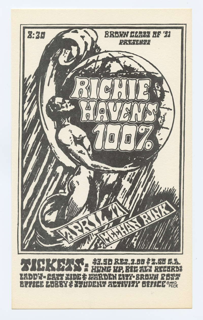 Richie Havens Handbill 1970 Apr 17 Meehan Rink Rhode Island 