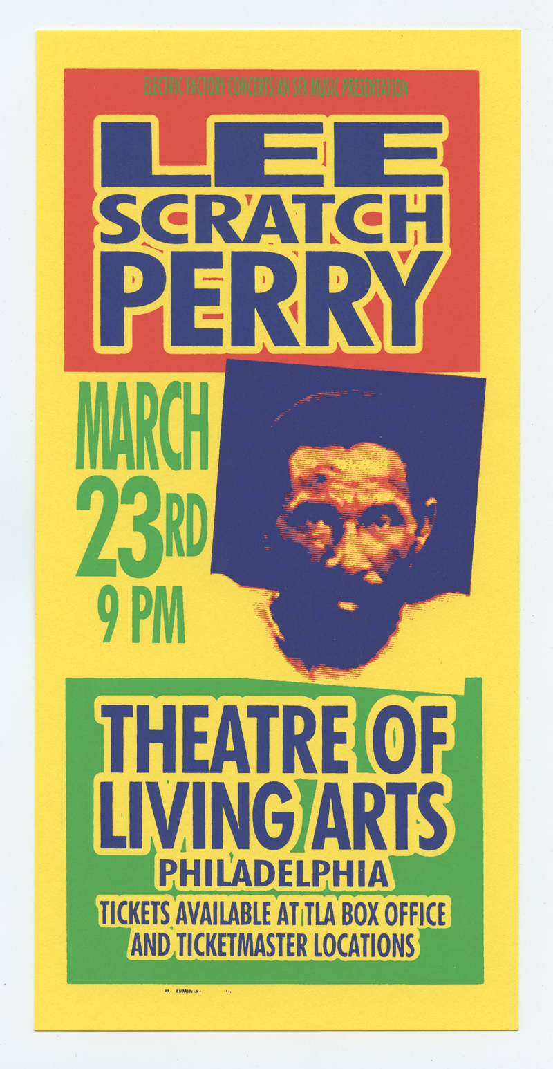 Lee Scratch Perry Handbill Philadelphia 2001 Mar 23 Mark Arminski