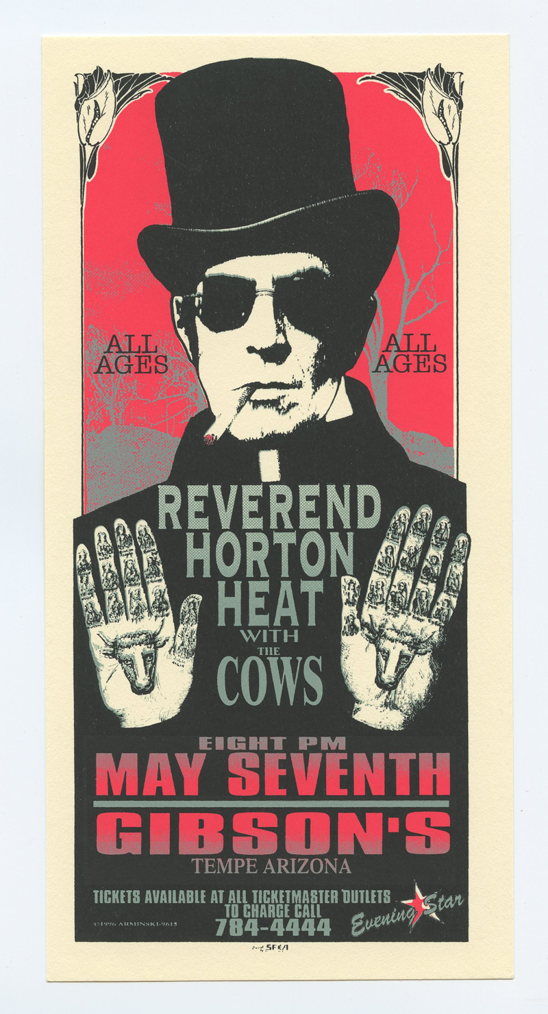 Reverend Horton Heat Handbill 1996 May 7 Tempe Arizona Mark Arminski