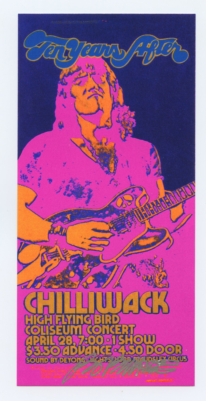 Ten Years After Handbill 1972 Apr 28 the Coliseum Vancouve