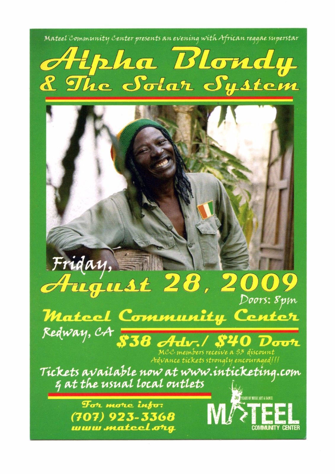 Reggae On The River Handbill 25th Anniversary 2009 July 18