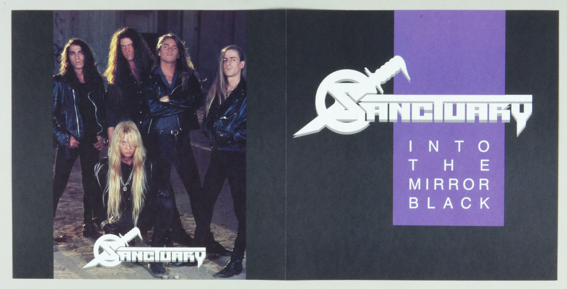 Sanctuary Poster Flat 1990 Into The Mirror Black Album Promo 12 x 12