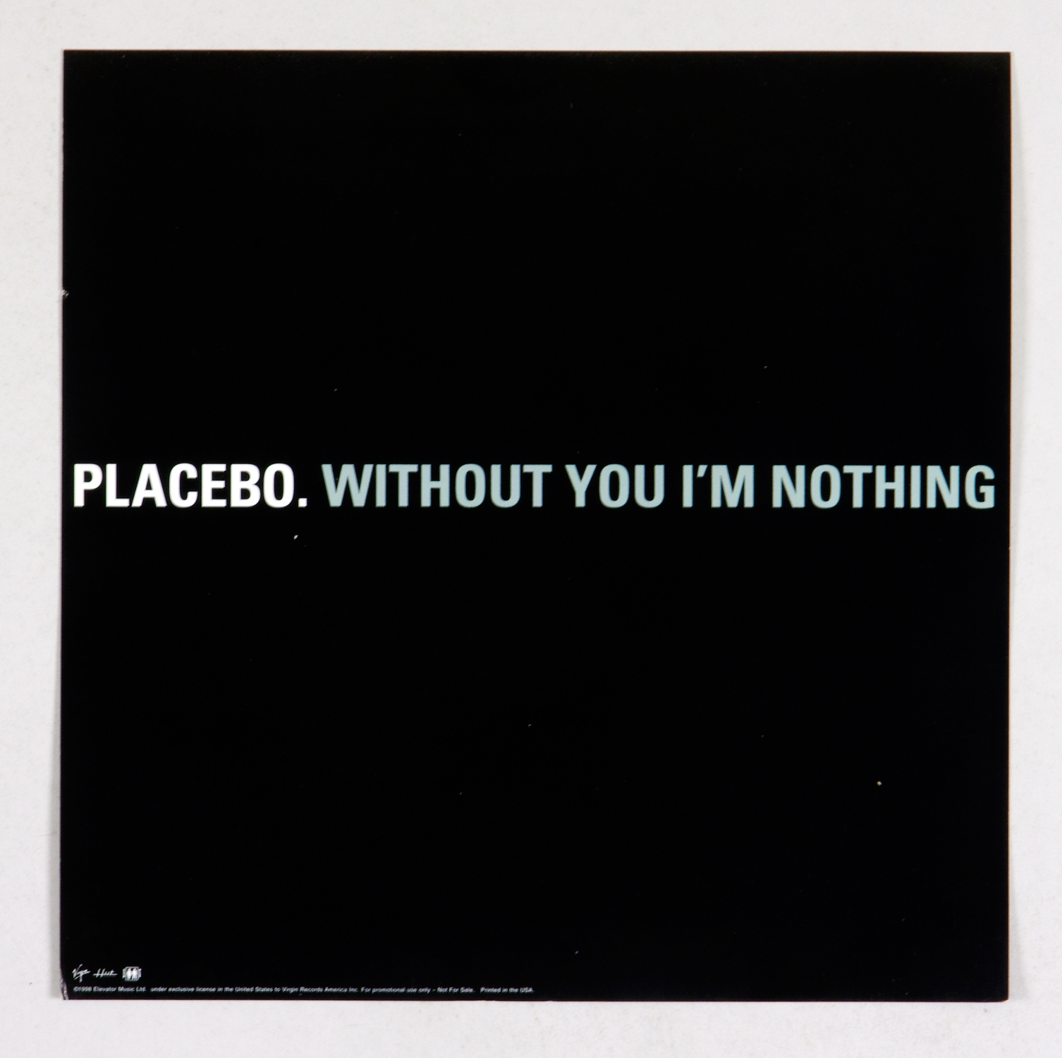 Placebo Poster Flat 1998 Without You I'm Nothing Album Promotion 12 x 12