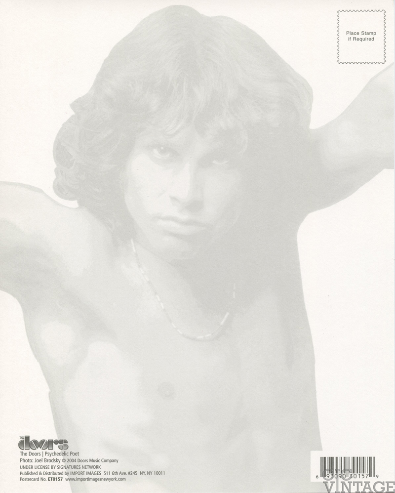 Jim Morrison The Doors Postcard Psychedelic Poet 8x10