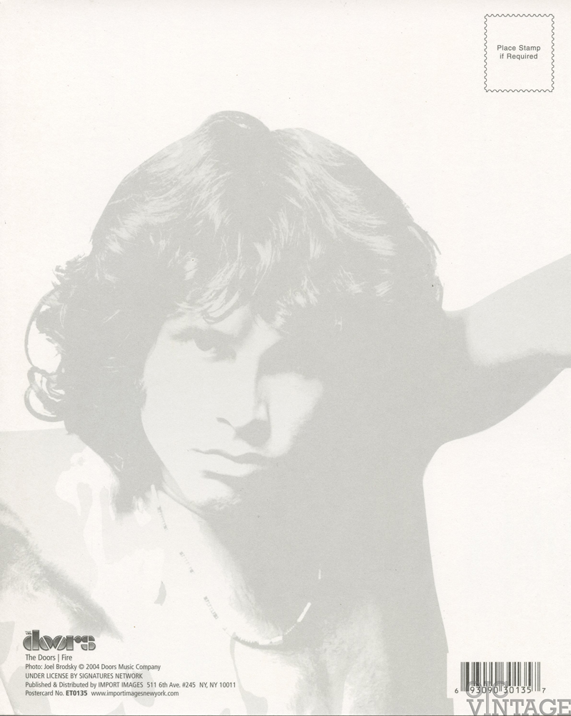 The Doors Postcard 8 x 10 Jim Morrison