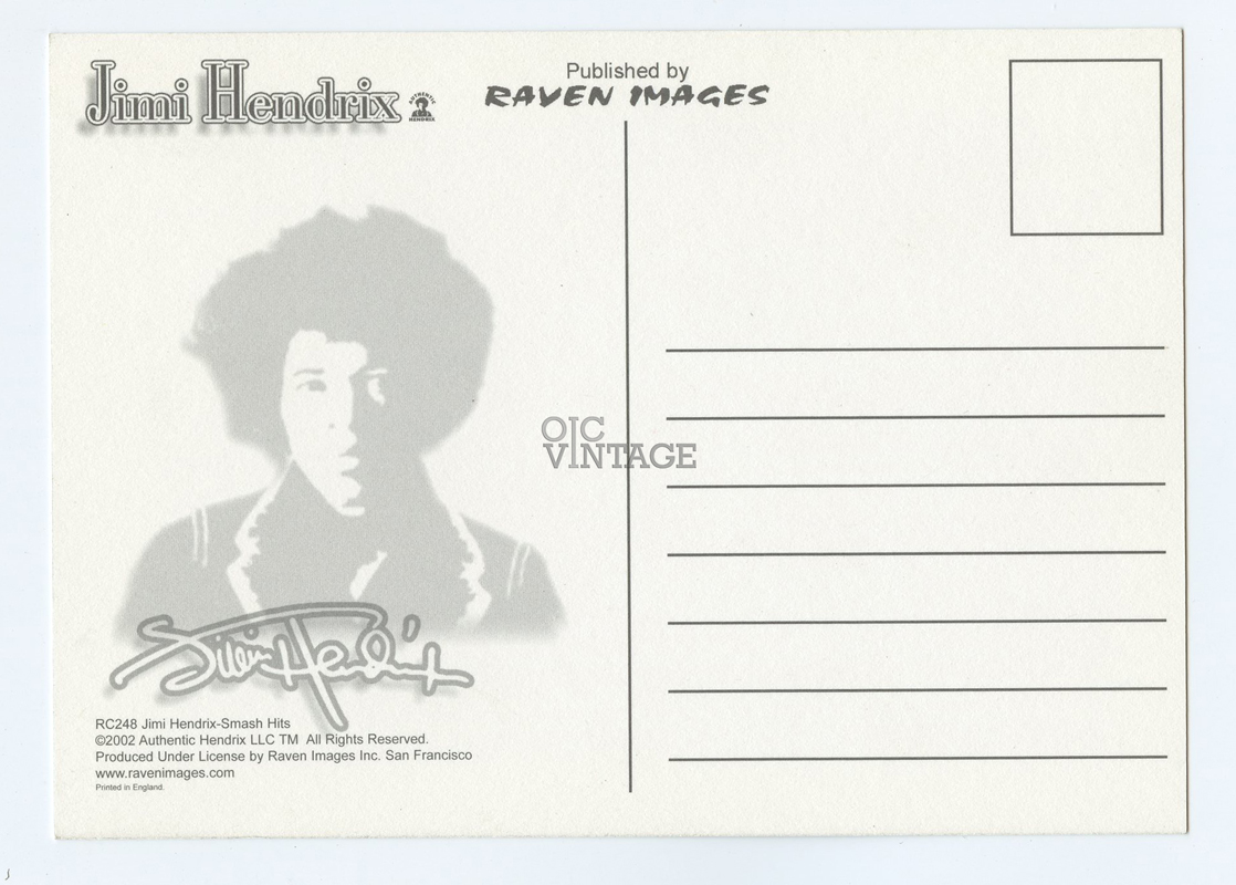 Jimi Hendrix Postcard SMASH HITS Album Promotion