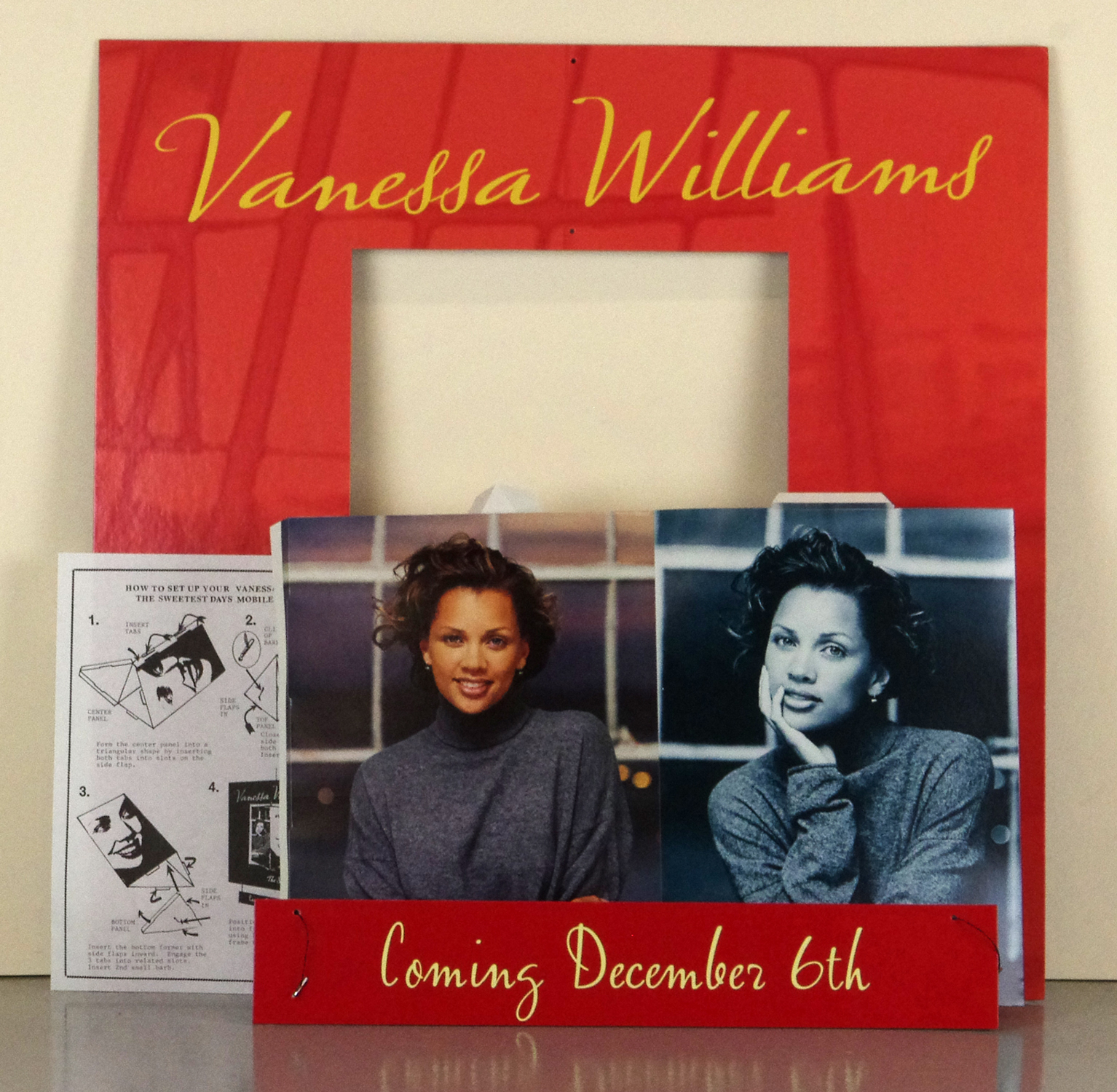 Venessa Williams Cardboard Display 1994 The Sweetest Days Album Promo Mercury Records