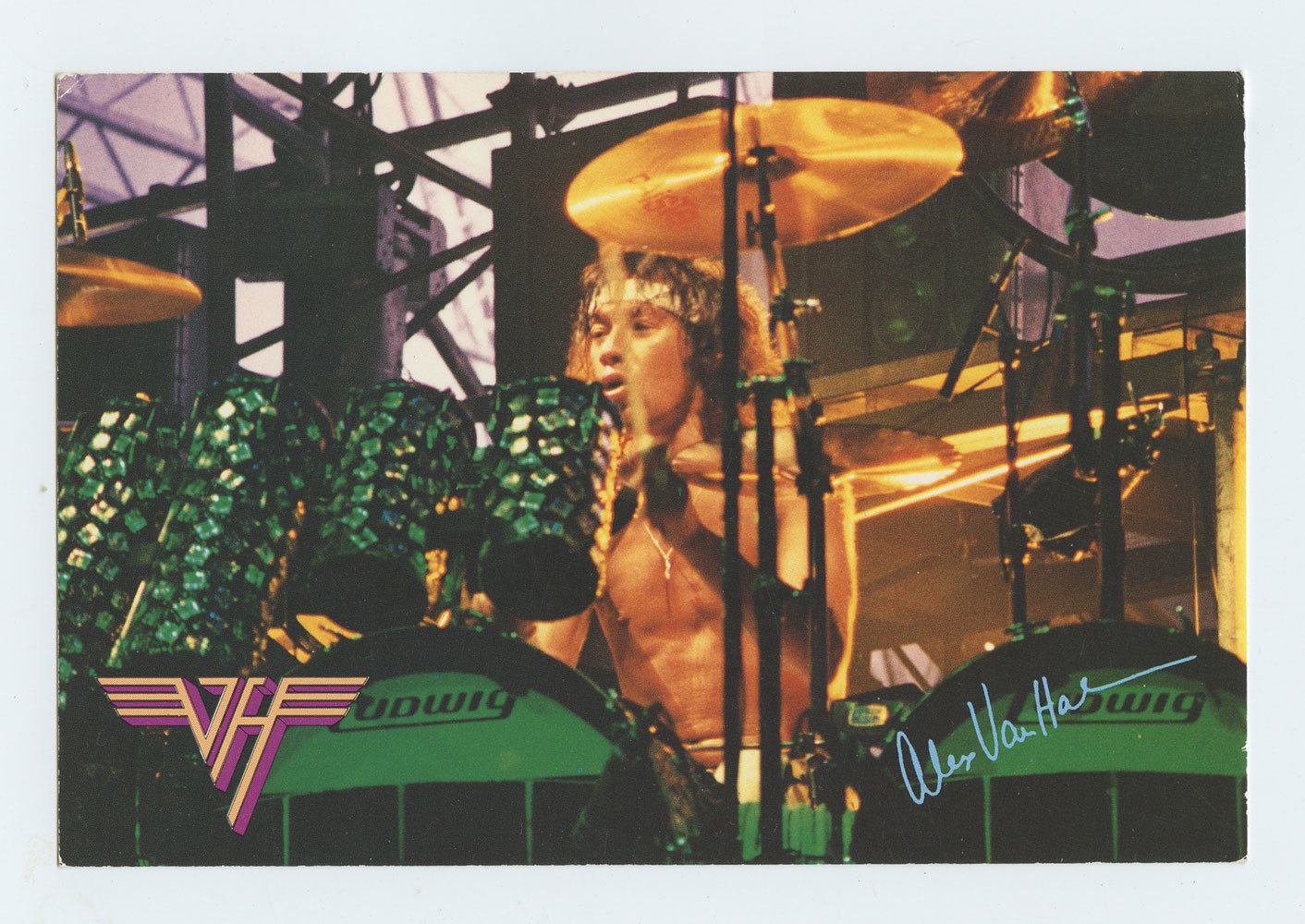 Alex Van Halen Postcard 1984 Freeze Frame